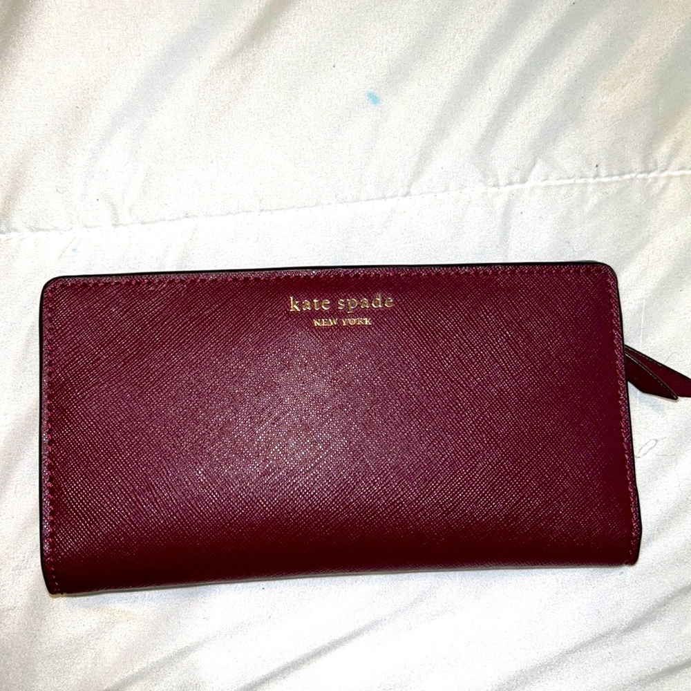 Kate spade burgundy wallet